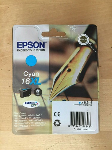 Genuine Epson Ink - 16 XL CYAN / WF–2010W 2540WF WAD-2510WF (INC VAT) - Picture 2 of 2