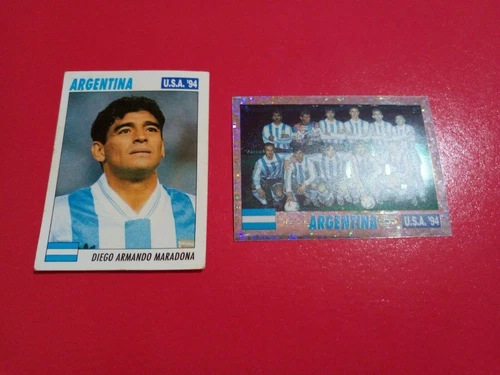 Stickers Maradona Argentina Mondiali USA '94 service line Originali 2 stickers