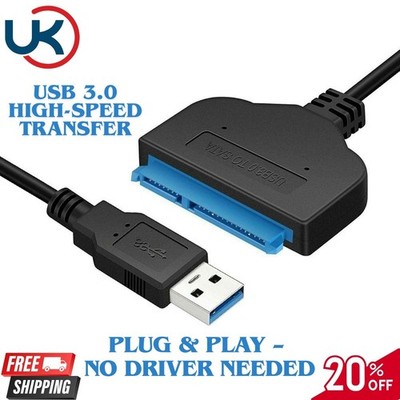 USB 3.0 auf SATA 22 Pin 2,5 Zoll Festplatte SSD Adapter Stecker Leitung Kabel