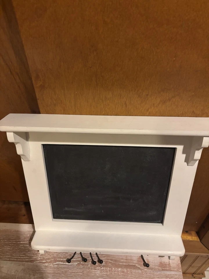 Chalkboard Shelf With Decorative Hooks-Wall Hanging - Image 2 of 4