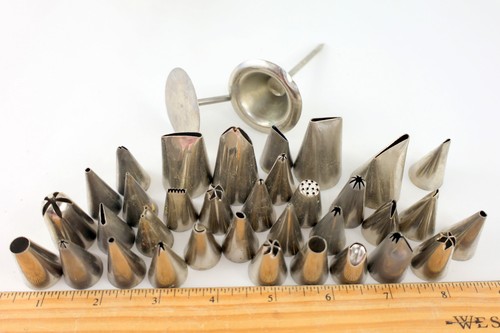 Lot of 34 - Wilton Piping Icing Decorating Tips