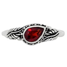 Hessonite Garnet - Madagascar 925 Sterling Silver Ring s.6 Jewelry R-1404