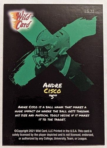 2021 Wild Card Alumination Light Show Green Andre Cisco #LS33 Rookie RC MINT - Picture 2 of 2
