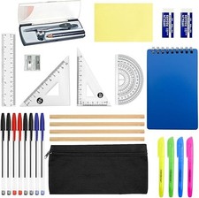 25PCS Maths Set, Protractor And Compass Set Geometry Sets Back To School