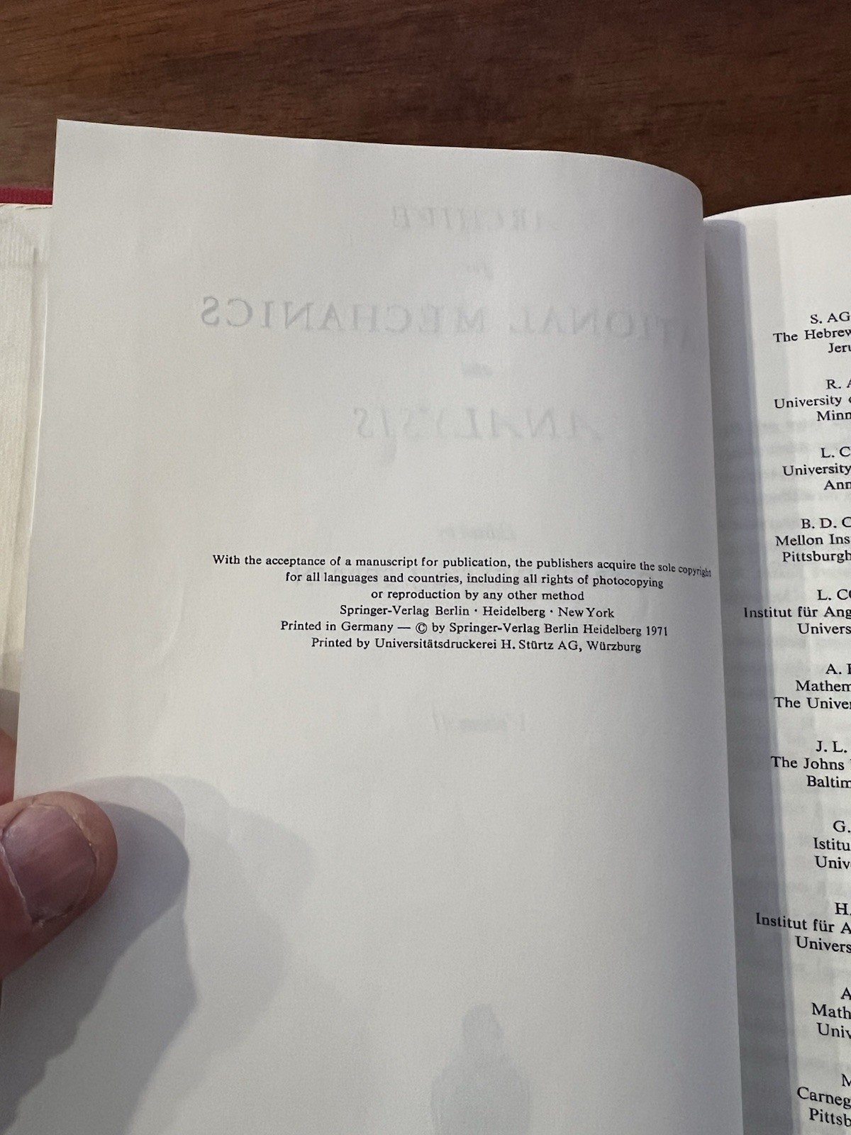 Lot Of 20 Rational Mechanics And Analysis Books - C Truesdell & J Serrin