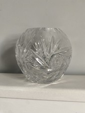 Small Cut Crystal Clear  Glass Bowl/ Posy Vase