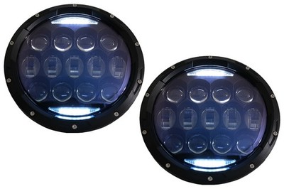 7 Zoll CREE LED Scheinwerfer Amber Halo DRL für Jeep Wrangler TJ JK 97-18