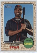 2017 Topps Heritage Bright Yellow Back /25 Denard Span #50 0b0