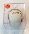 Josh Beckett Autographed MLB Baseball with Display Case Marlins Red Sox Dodgers