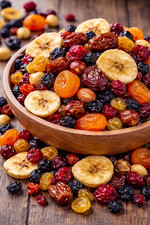 Mixed Dried Fruit Banana Raisins Dates Apricots Currants Cranberries Snack
