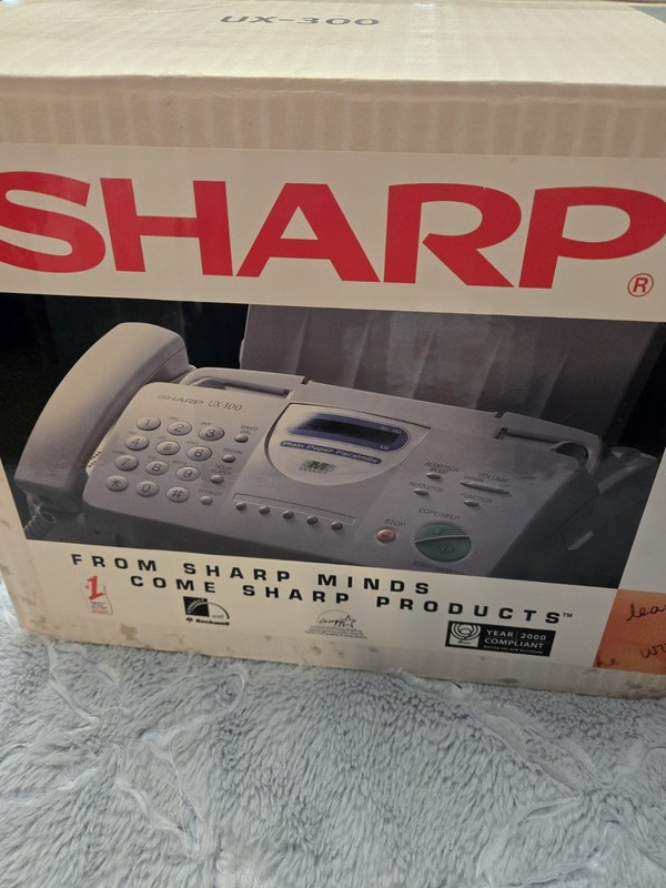Sharp UX-300 Plain Paper Facsimile Machine- Fax, Copier, Phone-New Open Box