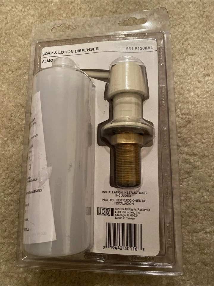 Exquisite Kitchen Soap & Lotion Dispenser Almond 551 P1200AL Top Fill BOX#23 - Image 2 of 3