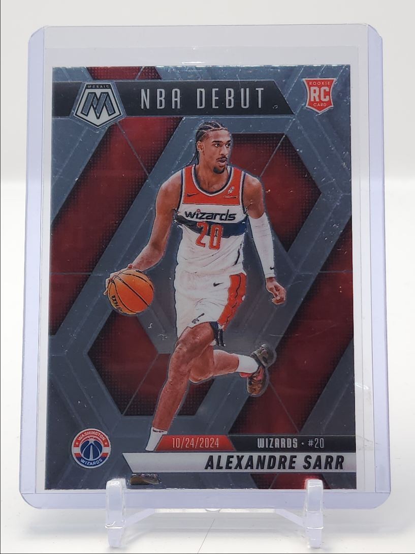 ALEXANDRE SARR 2024-25 MOSAIC NBA DEBUT ROOKIE BASKETBALL WIZARDS RC Q4641
