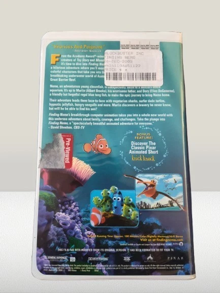 Finding Nemo - Disney Pixar Vintage VHS Treasure! - Image 2 of 2