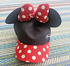 Disney Minnie Mouse Girls Embroidered Cap Hat Polka Dot Bow Youth Snapback