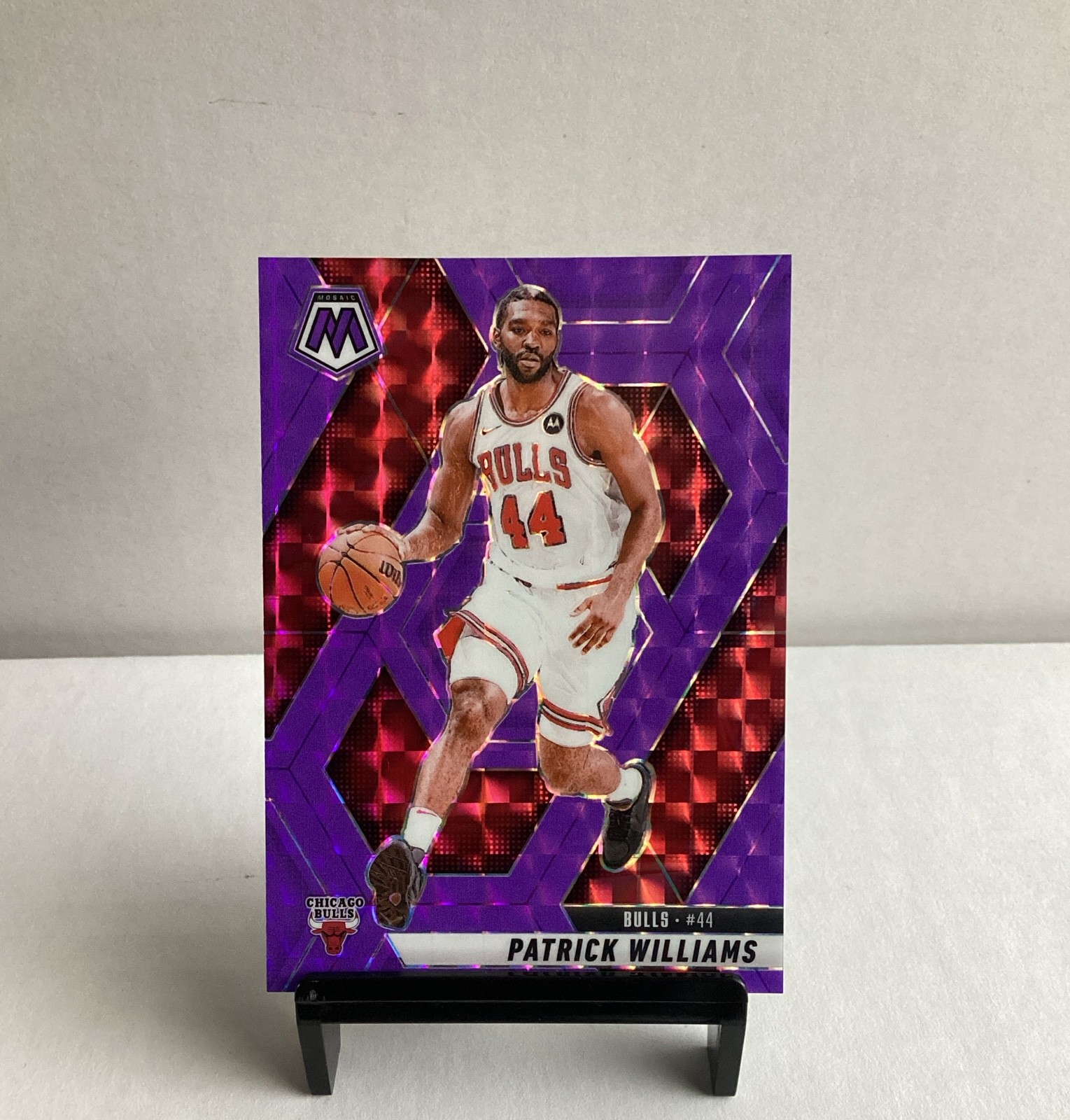 2024-25 Mosaic - Patrick Williams #48 Fluorescent Purple Mosaic Prizm 214/249