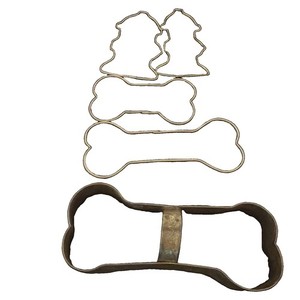 Vintage Metal (5) Dog Pet Cookie Cutters 3 Sizes Dog Bones & Fire Hydrant