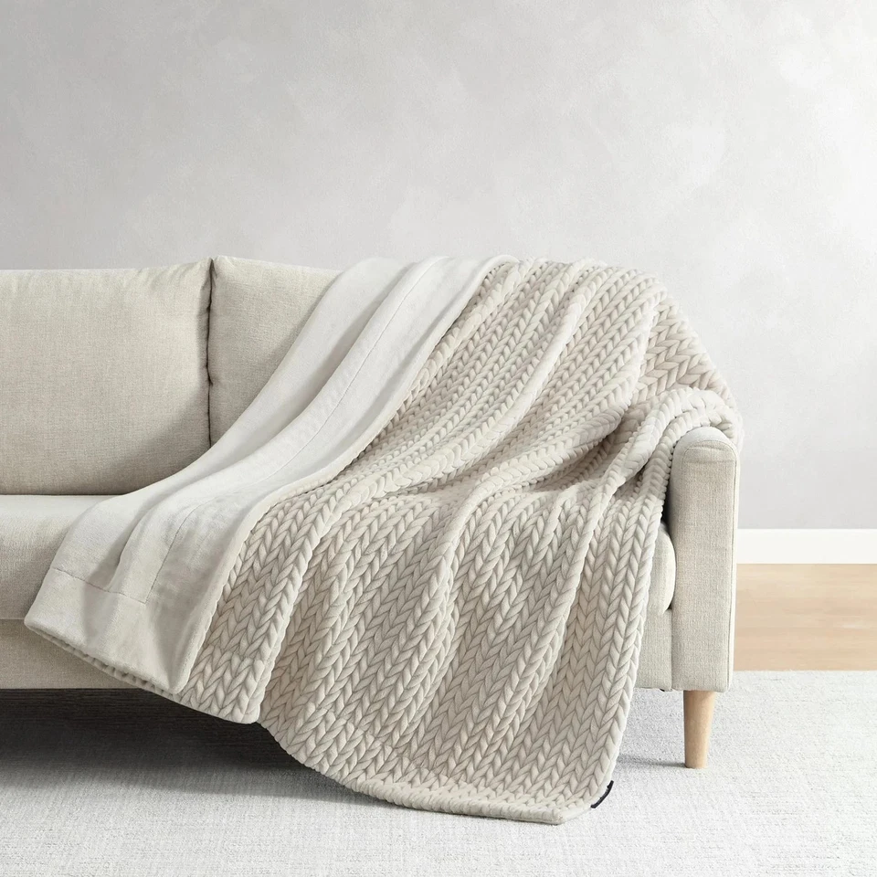 Cobertor de pelúcia Ann Taylor Chevron (cinza, verde, marinho, neutro - Imagem 4 de 4