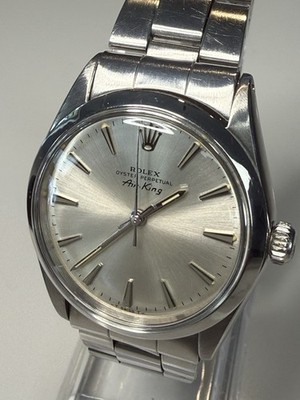 Rolex Air King 5500 1967 FULL SET Box Papers Serviced Silver Dial Oyster 7835