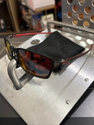 Oakley Tincan Carbon Ferarri Edition Ruby Iridium Lenses With Bag Fast S/H MINT!
