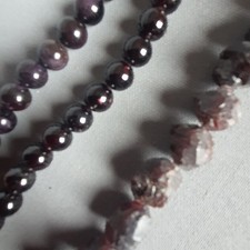 1 Set Edelsteinstränge Natursteine Rubin Nugett Rohstein Perlenketten Schmuck