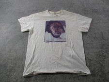 Gildan Shirt Mens Medium White Graphic Art Portrait Tee Short Sleeve Crewneck
