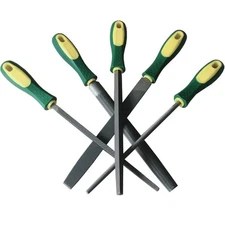 5-Piece Metal File Set 8-inch High Carbon Steel Files for Wood Plastic