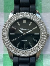 Geneva Platinum Black And Silver Tone Women s Quartz Watch