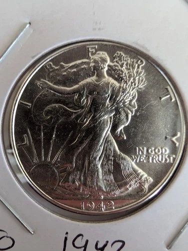 1942 Walking Liberty Half Dollar Brilliant Uncirculated