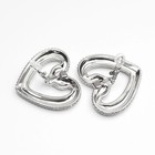 Swarovski Una Heart Crystal Earrings White Rhodium Plated 5626172 Women