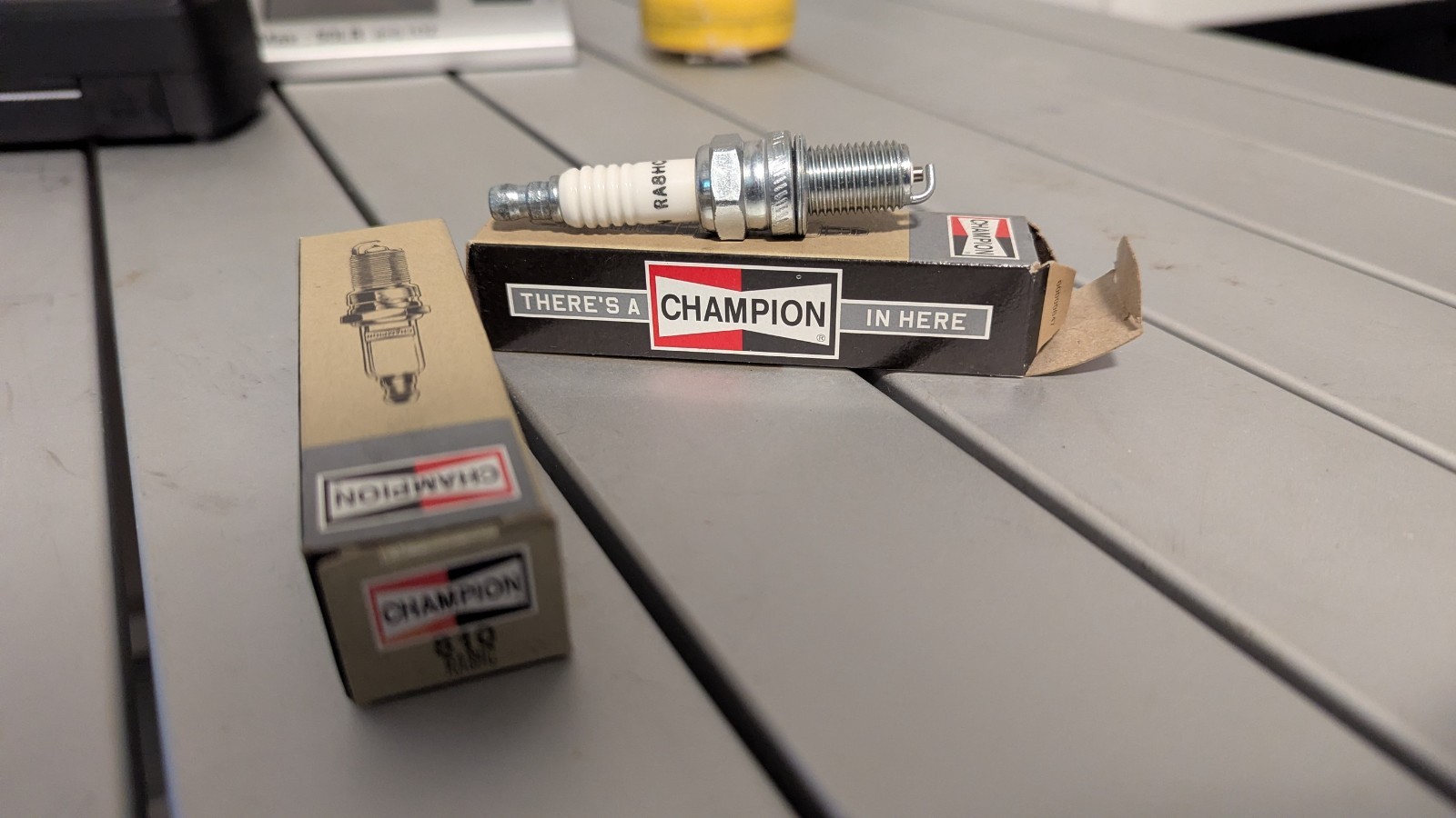 Pack of 2 Genuine Champion 810 RA8HC Copper Spark Plugs