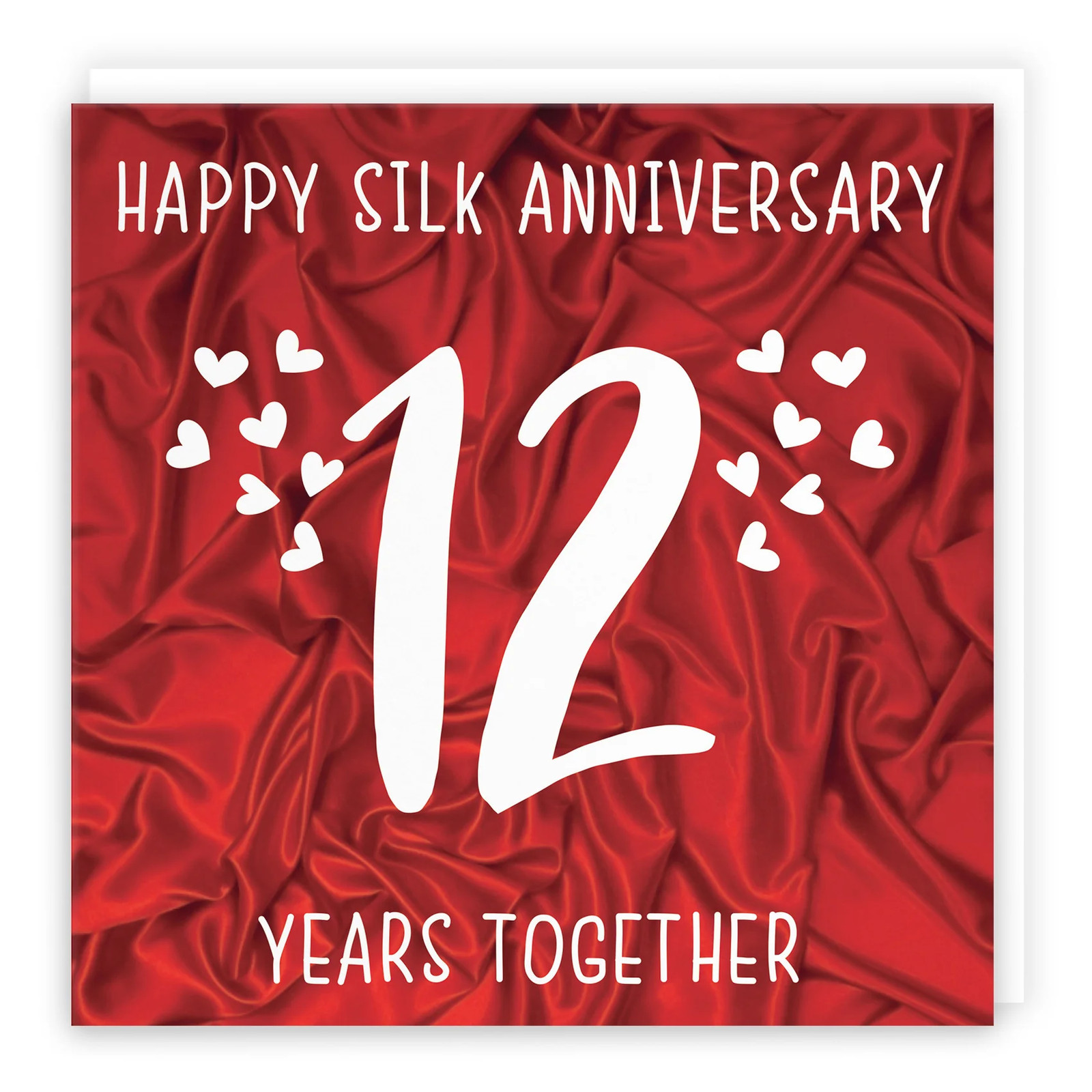12th Silk Anniversary Card Iconic