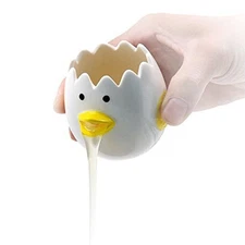Luococo Cute Egg Separator Ceramics Vomiting Chicken Egg Yolk White Separator Pr