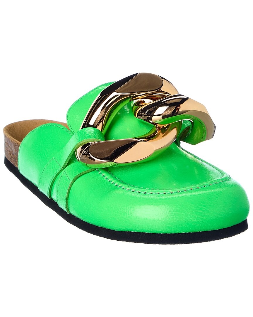 Женские кожаные мулы на цепочке Jw Anderson 60690₽