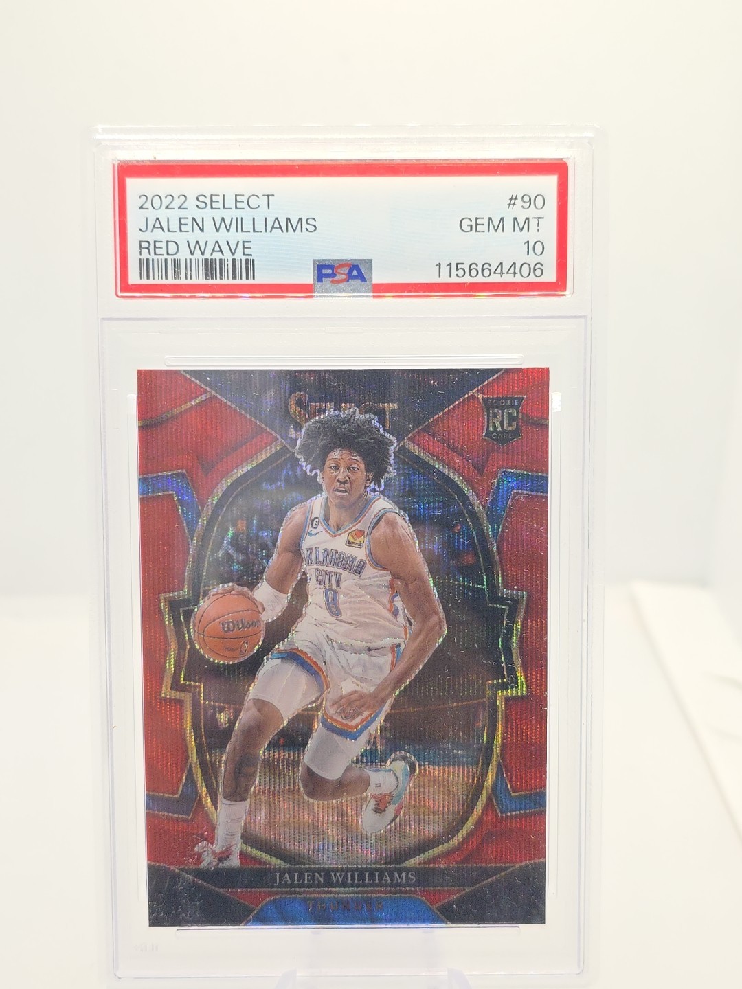 2022 Select #90 Jalen Williams Concourse Red Wave RC PSA 10 Thunder Rookie