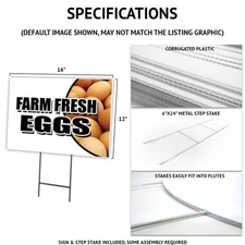 Sunday Brunch Yard Sign & Stake outdoor plastic coroplast window