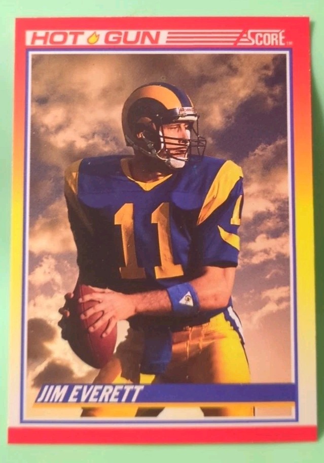 1990 Score - Jim Everett #312 - Los Angeles Rams 