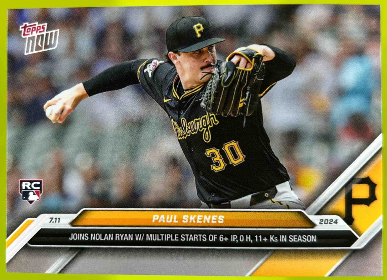 2024 Topps Now #407 Paul Skenes Base Card (Quantity) RC Rookie