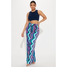 Meet By The Ocean Printed Plisse Pants fashion nova brand new Sz XL 16 / 18 Tall