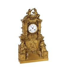 Orologio da Appoggio in Bronzo Dorato Francia Metà XIX Secolo