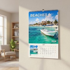 Stylish 2026 Calendar - 12- with Thick Paper  Generous Writing Space