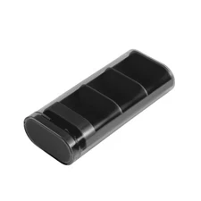 Durable 3 Grids Pill Case for Travel Black 1 Pc