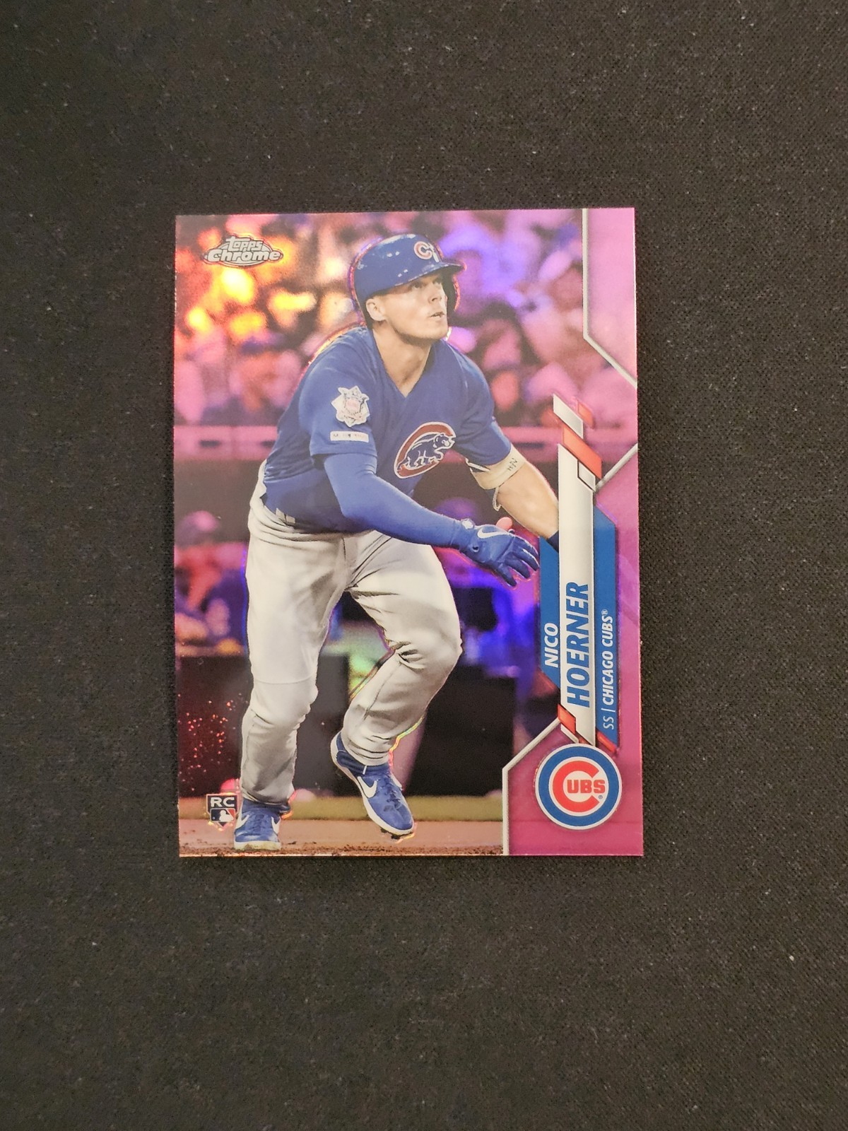 2020 Topps Chrome - Nico Hoerner #161 Pink Refractor (RC)