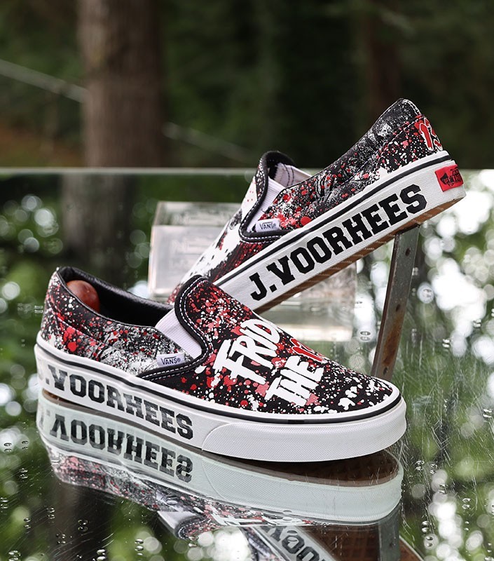 Vans Classic Slip On House of Terror Friday The 13th Sz 7.5 Custom VN0A4U38ZPL View 2