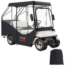 Golf Cart Enclosure,420D Polyester Driving Enclosure with 4-Sided Transparent