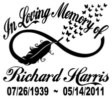 In Loving Memory Infinity Butterfly Forever Loved Sticker Decal 3 Font Choices