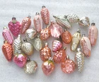 27 Vintage Silver Glass Christmas Xmas USSR Ornaments Antique Tree Small Decor