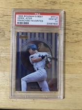 1999 BOWMAN'S BEST DEREK JETER FRANCHISE FAVORITES #FR1A PSA 10 GEM MINT YANKEES