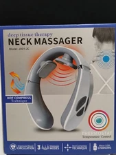 DEEP TISSUE THERAPY NECK MASSAGER RECHARGEBLE PORTABLE RELIEF WITH HEAT