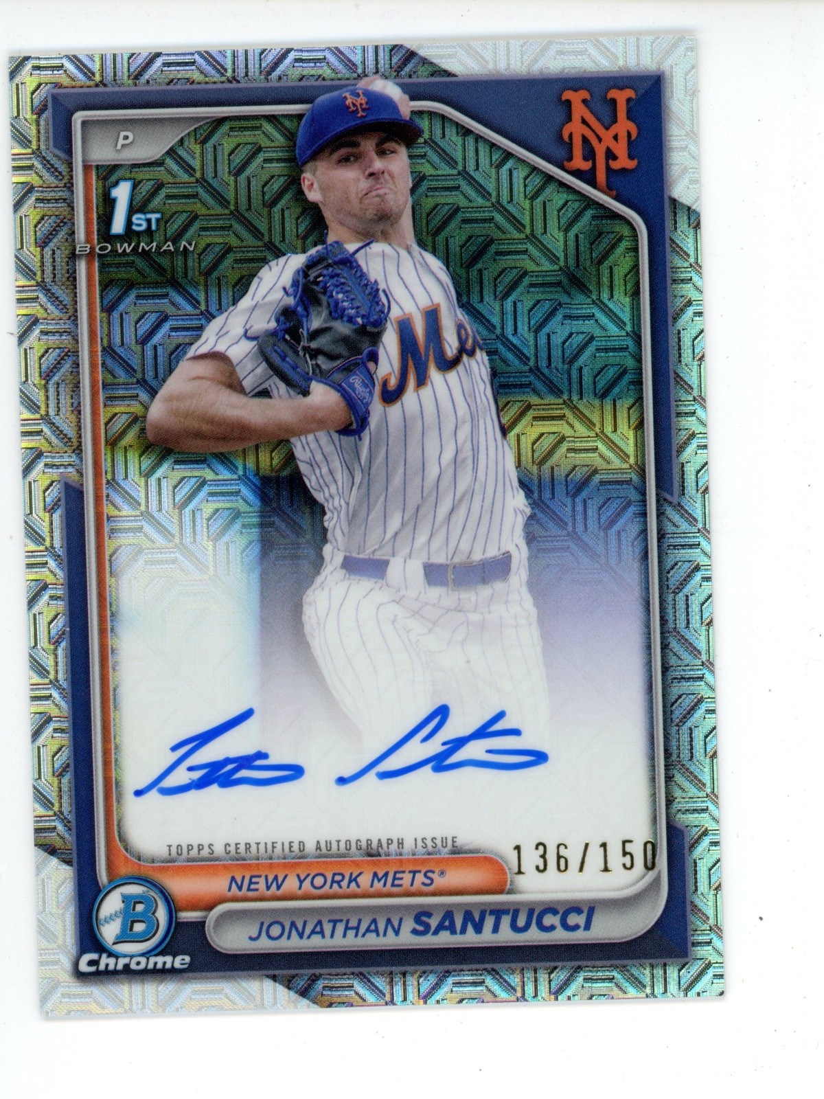 2024 Bowman Draft Chrome Prospect Auto Jonathan Santucci #CPA-JS Choice /150